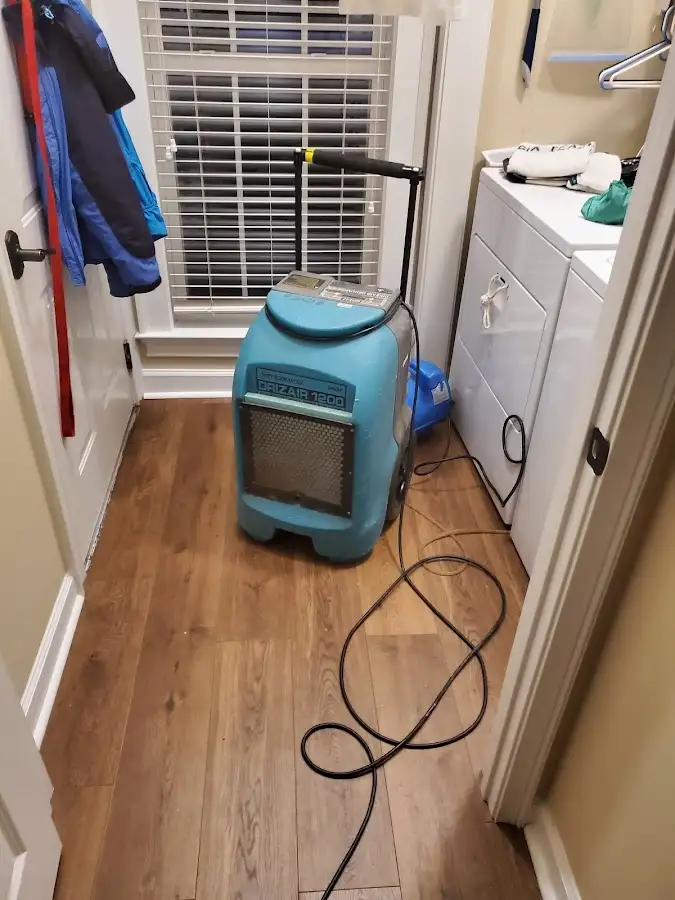 Commercial dehumidifier deployed for Flood Damage Cleanup in Farmersville